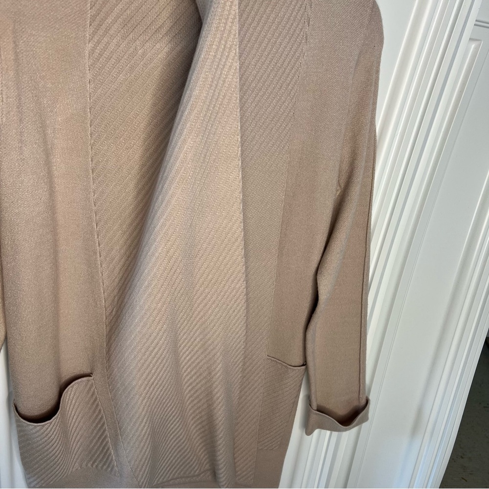 Magaschoni Beige Women's Cardigan, Size: M - Picture 5 of 10